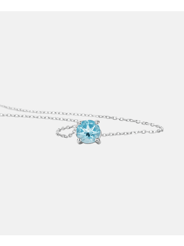 Diamant L'éternel Halskette aus 585 Weißgold mit Topas