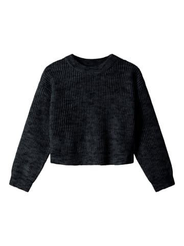 name it Pullover NKFHOLLY LS BOXY SHORT KNIT in dark grey melange