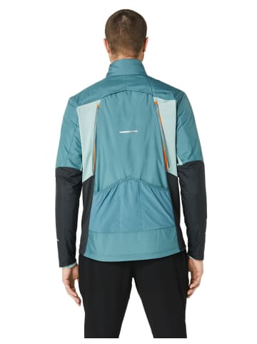 asics Laufjacke in FOGGY TEAL/GRAPHITE GREY