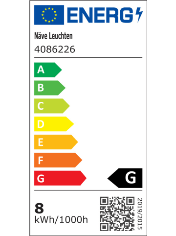 näve E27 LED Leuchtmittel 8W in transparent - EEK G