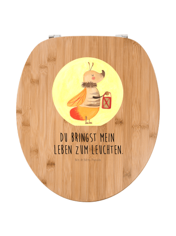 Mr. & Mrs. Panda Toilettendeckel Glühwürmchen mit Spruch in Braun