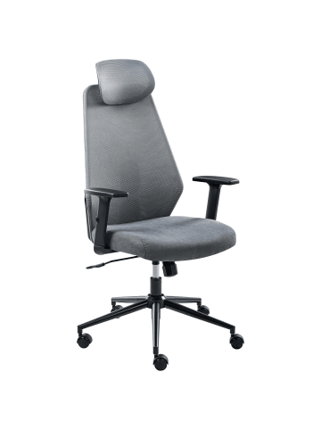 Beliani Bürostuhl ORYN in Grau/Schwarz - (W) 71 x (H) 111 x (L) 65 cm