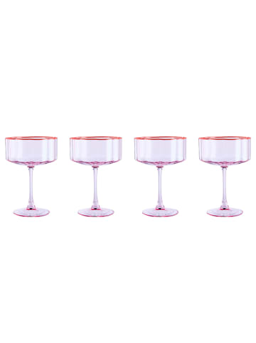 Butlers Champagnerglas FIORI 4er-Set in Pink