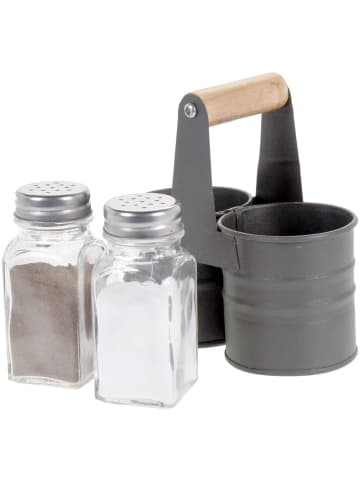Excellent Houseware Pfeffer- und Salzbehälter, Set in grau