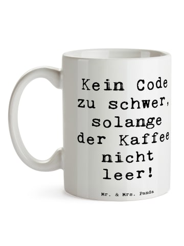 Mr. & Mrs. Panda Kaffeetasse Spruch Code und Kaffee mit Spruch in Weiß