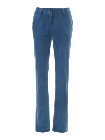 MADELEINE Schlanke Cordhose in blaugrau