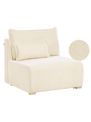 Beliani Sofaelement NERBO in Weiß/Braun - (W) 100 x (H) 97 x (L) 106 cm