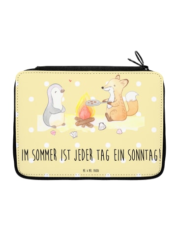 Mr. & Mrs. Panda Mäppchen Sommer Sonntag Motiv mit Spruch in Gelb Pastell