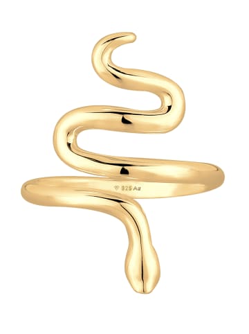 Elli Ring 925 Sterling Silber Schlange in Gold