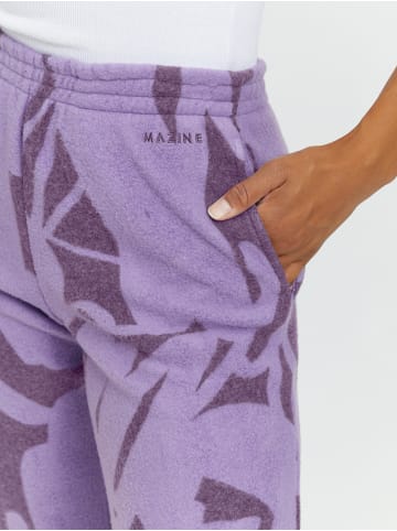 MAZINE Sweatpants Loop Printed Fleece Pants in purple haze/printed