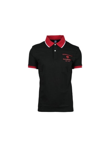 Schwarz Baumwolle Poloshirt