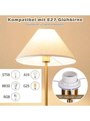 COSTWAY Stehlampe 162cm in Gold