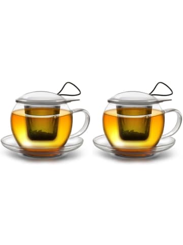 Creano 2er Set TeeGlas "Jumbo"  - 450ml, Tasse für Heissgetränke, Glas