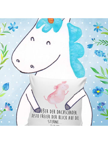 Mr. & Mrs. Panda Sofakissen Axolotl Tanzen mit Spruch in Weiß