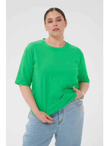 KAFFE curve T-Shirt kurzarm KCmina Loose fit in Bright Green