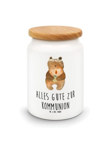 Mr. & Mrs. Panda Kekse Aufbewahrung Bär Kommunion mit Spruch in Weiß