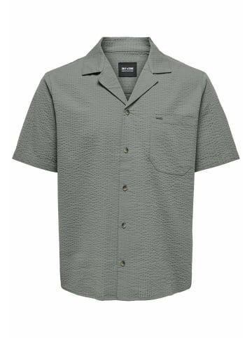 Only&Sons Kurzarm FreizeitHemd für Herren in dunkel-grau