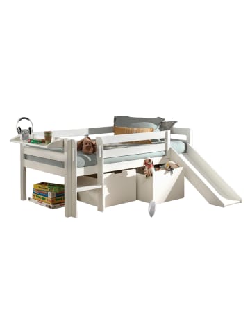 58 aufm Kessel KOJENBETT mit Rutsche Karolina 208x83x175 aus Massivholz in Weiß