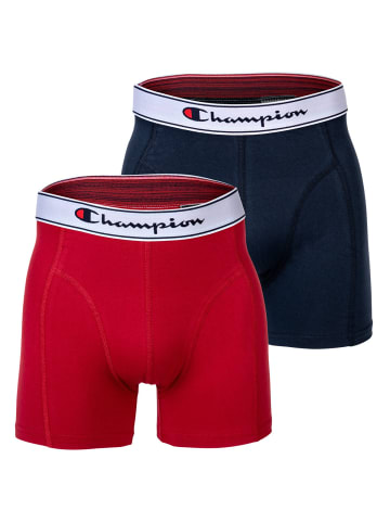 Champion Boxershort 2er Pack in Marine/Rot