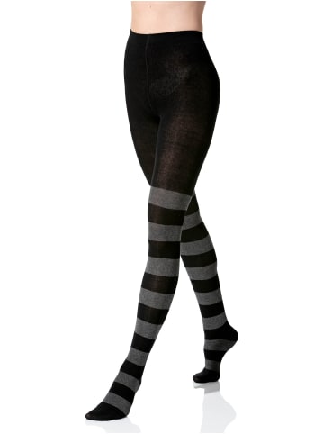 Yenita® Strickstrumpfhose Baumwoll-Strumpfhose in anthrazit-schwarz