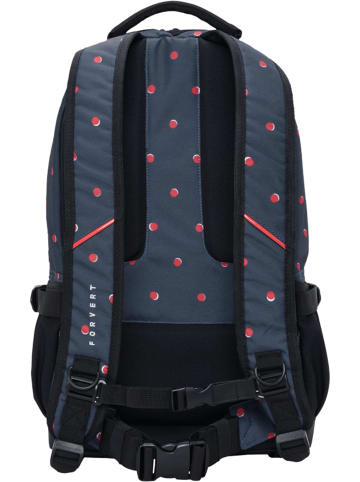 FORVERT Rucksack in navy double dots