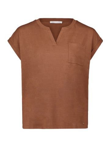 BETTY & CO Casual-Shirt mit Perlen in Classic Nougat
