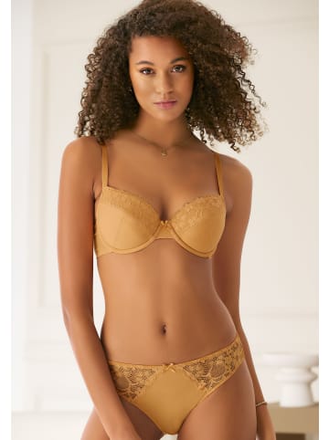 PETITE FLEUR Push-up-BH in khaki+hellgrün+mango