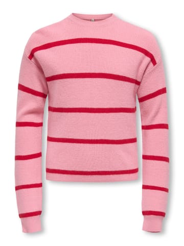 KIDS ONLY Pullover KOGFRANCA SHORT L/S STRIPE KNT in sea pink