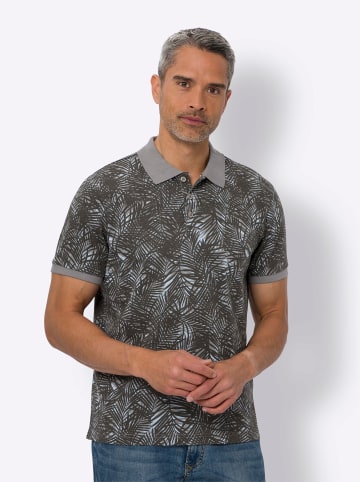 Sieh an! Poloshirt in graphit-bedruckt