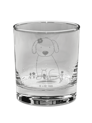 Mr. & Mrs. Panda Tumbler Glas Hund Dame ohne Spruch in Transparent