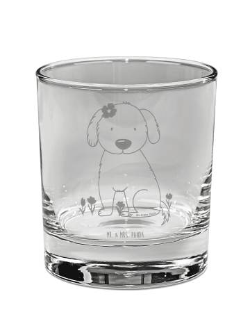 Mr. & Mrs. Panda Whiskey Glas Hund Dame ohne Spruch in Transparent