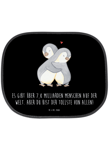 Mr. & Mrs. Panda sonnenschutz Pinguine Kuscheln mit Spruch in Schwarz