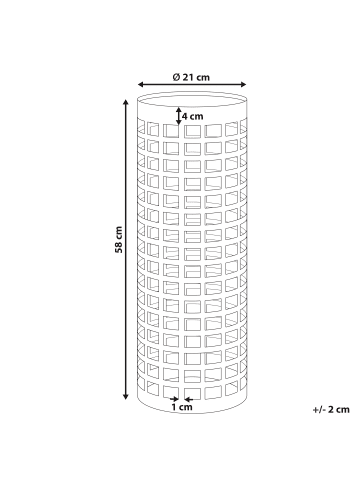 Beliani Schirmständer MALABO in Kupfer - (W) 21 x (H) 58 x (L) 21 cm
