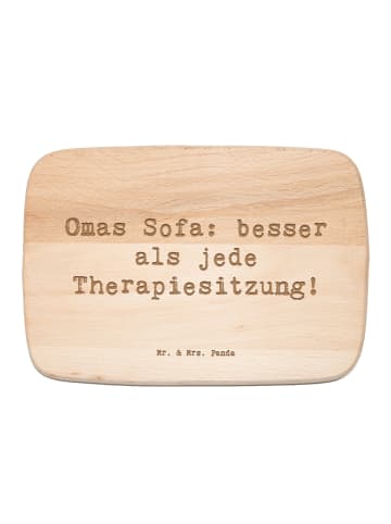 Mr. & Mrs. Panda Frühstücksbrett Spruch Oma Sofa mit Spruch in Transparent