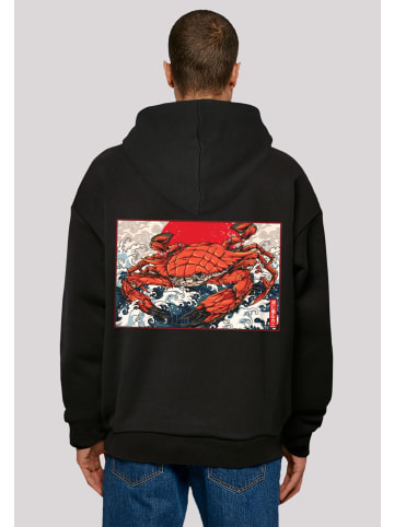 F4NT4STIC Ultra Heavy Hoodie Crab Kanji Japan in schwarz