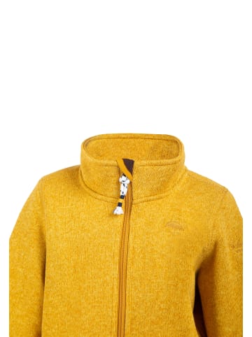Schmuddelwedda Mädchen Strickfleecejacke in Senf Melange-280