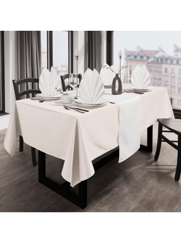 REDBEST Jacquard, Baumwollmischung, Gewebt Tischdecke Alcona in creme