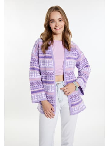 IZIA Damen Cardigan in Flieder Mehrfarbig