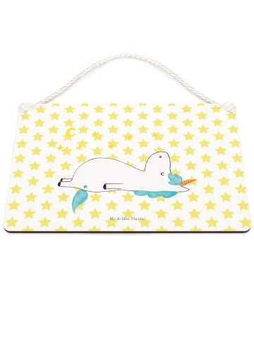 Mr. & Mrs. Panda Türschild Einhorn Sternenhimmel ohne Spruch in Weiß