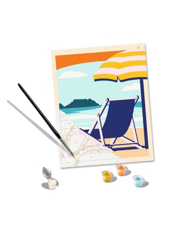 Ravensburger Malprodukte CreArt, Malen nach Zahlen Adults Trend - Relaxen am Strand CreArt Adults Trend Ab 12 Jahre in bunt