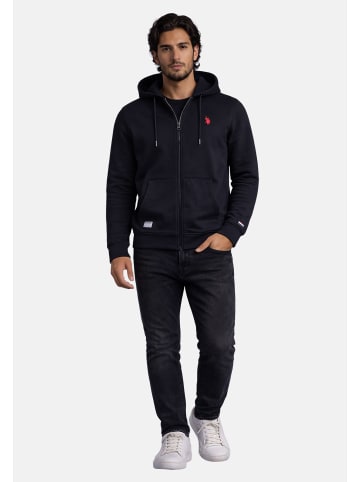 U.S. Polo Assn. U.S. POLO ASSN. Herren Sweatjacke Hoodie P027 in Schwarz