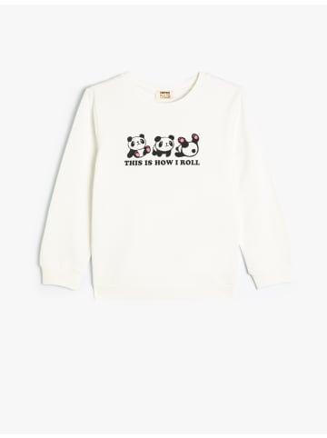 KOTON Sweatshirt in Ekru