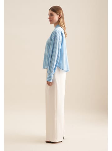 Seidensticker Stehkragenbluse Oversized in Mittelblau