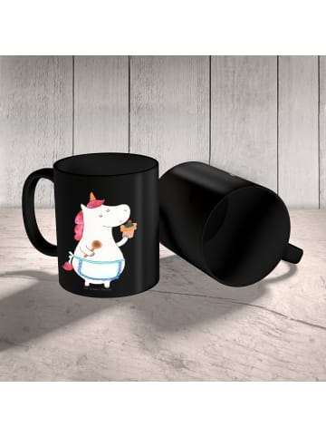 Mr. & Mrs. Panda Kaffeebecher Einhorn Küche ohne Spruch in Schwarz