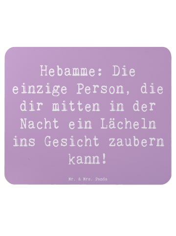 Mr. & Mrs. Panda Mousepad Spruch Hebamme Lächeln mit Spruch in Lavendeltraum