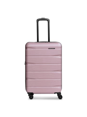 Franky Munich 4.0 4-Rollen Trolley M 66 cm mit Dehnfalte in shiny rose shiny