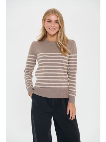 SAINT TROPEZ Strickpullover MilaSZ Gerade Passform in Atmos Gray Morn Stripe