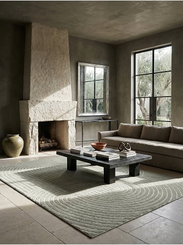 KADIMA DESIGN Teppich Outdoor Geometrisch pflegeleicht Balkon Terrasse Outdoor in Grün