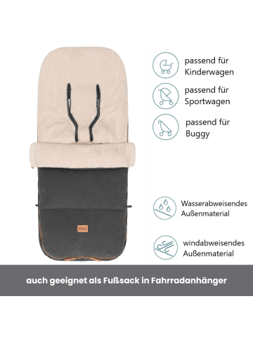 fillikid Winterfußsack Kinley Exklusiv in Cord Grau