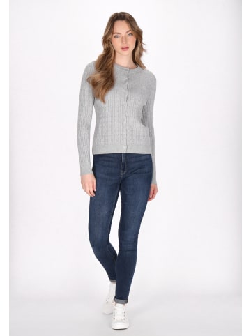 DreiMaster Maritim Women Cardigan in light grey melange
